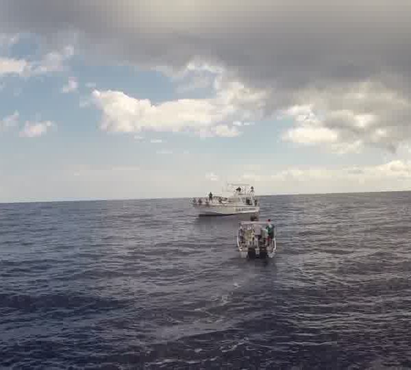 drone vue du petit et gros bateau